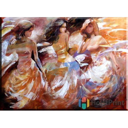 Три девушки, , 168.00 грн., IRR777121, , Картины Абстракция (Репродукции картин)